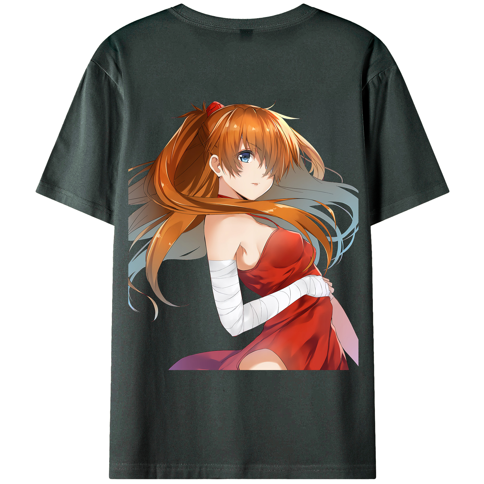 （画像用） EVA 新世紀エヴァンゲリオン 綿100％ メンズ半袖Tシャツ（バックプリント） 通気性